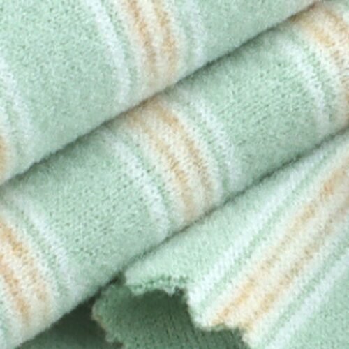 Y740-55 Striped Mulberry Silk De Velvet Knit